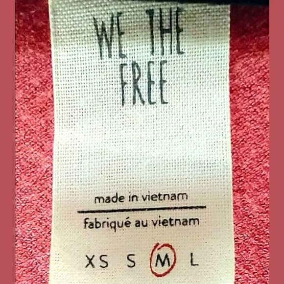 FREE PEOPLE CORAL/RED JERSEY PEPLUM TANK TOP SIZE M - Picture 4 of 13